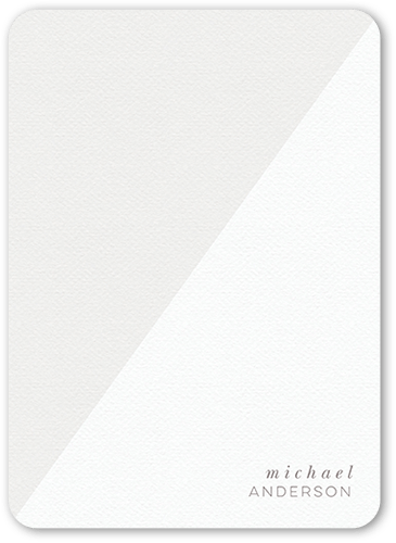 Forward Diagonal Personal Stationery, Grey, 5x7 Flat, Matte, Signature Smooth Cardstock, Rounded