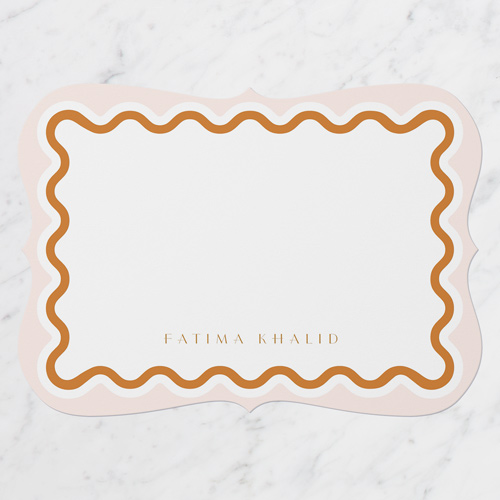 Warm Waves Personal Stationery, Pink, 5x7 Flat, Matte, Signature Smooth Cardstock, Bracket