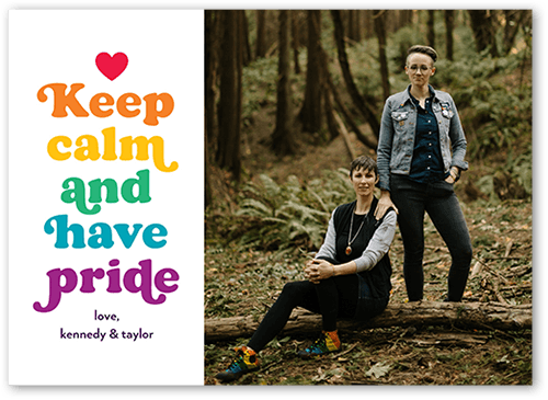 Have Pride Pride Month Greeting Card, White, 5x7 Flat, Luxe Double-Thick Cardstock, Square, White