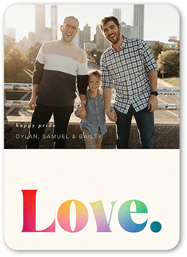 Sheer Love Pride Month Greeting Card, Beige, 5x7 Flat, Matte, Signature Smooth Cardstock, Rounded, Cream