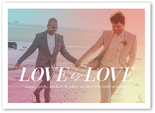 Love Lives Pride Month Greeting Card, Square Corners