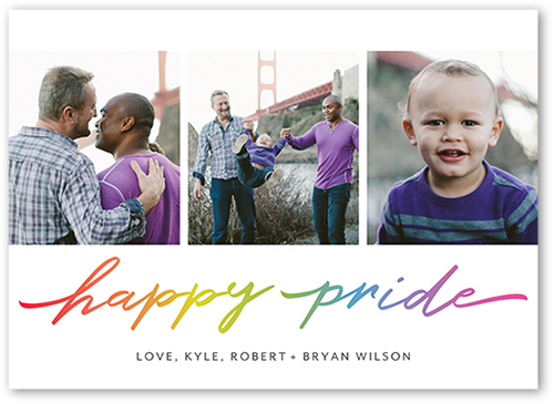 Joyous Pride Pride Month Greeting Card, Square Corners