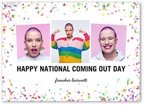 Celebration Day Pride Month Greeting Card, White, 5x7 Flat, 100% Recycled Cardstock , Square, White