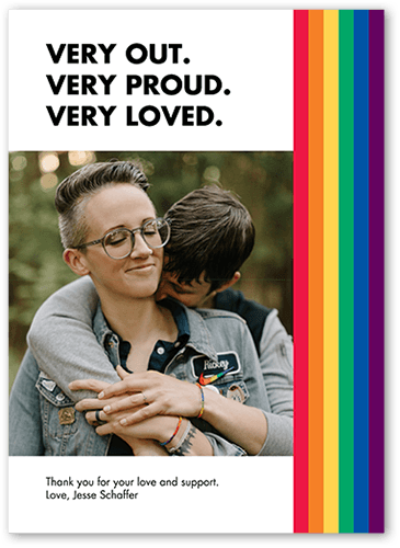 Very Proud Pride Month Greeting Card, Square Corners