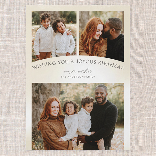 Arch Wishes Kwanzaa Card, Beige, 5x7 Flat, Kwanzaa, Standard Smooth Cardstock, Square, Cream