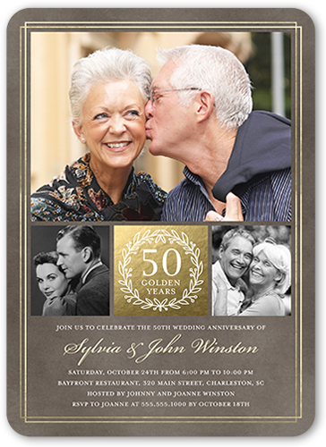 Golden Anniversary Invitations 50th Wedding Anniversary