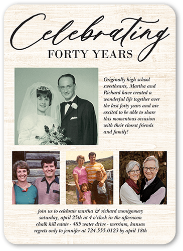 Anniversary Invitations For October Celebrations
