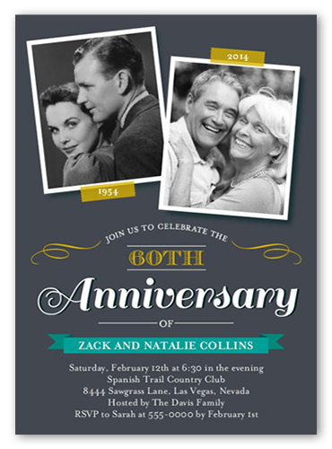 Sweet Times 5x7 Invitation  Wedding Anniversary 