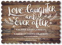 love and laughter forever wedding invitation 5x7 flat