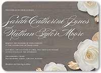 flowering fondness wedding invitation 5x7 flat