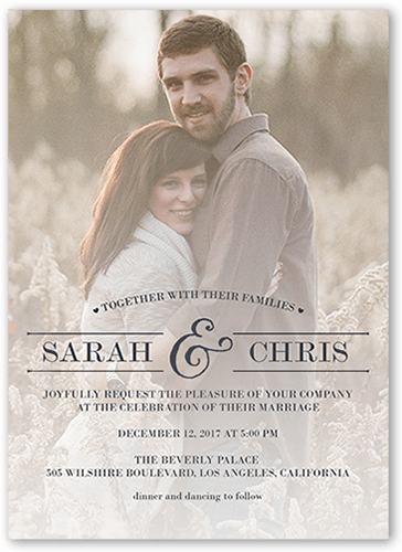 Romantic Wonder Wedding Invitation, Purple, Standard Smooth Cardstock, Square