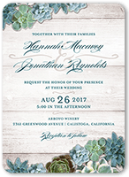 splendid succulents wedding invitation 5x7 flat