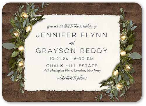 Rustic Dreams Wedding Invitation, Brown, none, 5x7 Flat, Matte, Signature Smooth Cardstock, Rounded