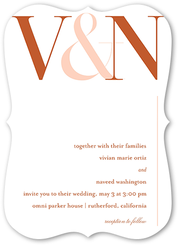 Timeless Toast Wedding Invitation, White, 5x7 Flat, Pearl Shimmer Cardstock, Bracket