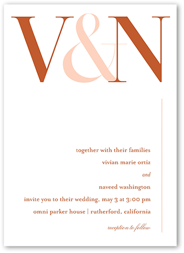 Timeless Toast Wedding Invitation, White, 5x7 Flat, Matte, Signature Smooth Cardstock, Square