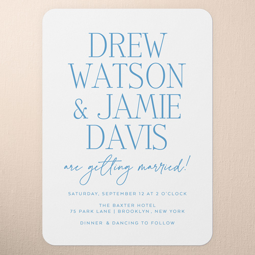 Majestic Marriage Wedding Invitation, White, 5x7 Flat, Standard Smooth Cardstock, Rounded, White