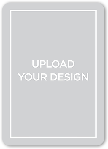 Upload Your Own Design Custom Greeting Card, White, Standard Smooth Cardstock, Rounded