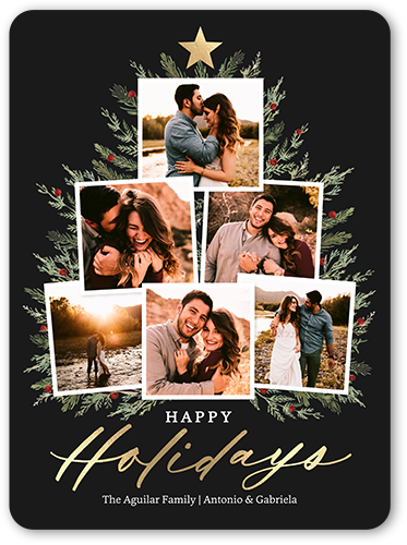 Decorated With Memories Holiday Card, Black, 6x8, Holiday, Matte, Signature Smooth Cardstock, Rounded