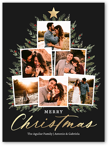 Decorated With Memories Holiday Card, Black, 6x8 Flat, Christmas, 100% Recycled Cardstock , Square