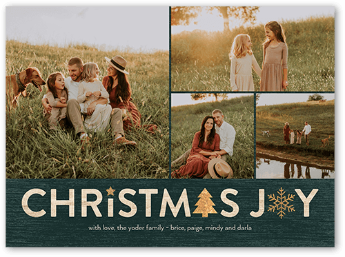 Rustic Winter Icons Holiday Card, Blue, 6x8 Flat, Christmas, 100% Recycled Cardstock , Square, Lake