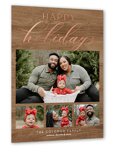 Chic Beige Holiday Card