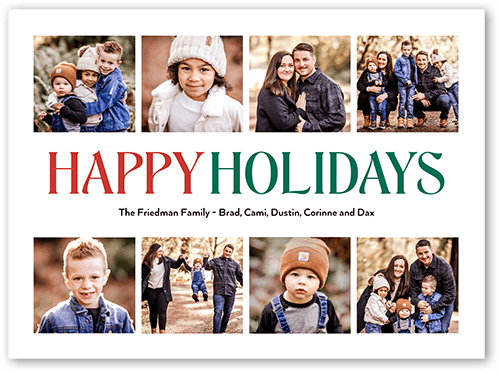 Custom Holiday Cards With Square Corners