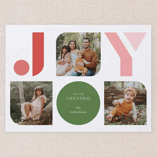 Luminous Joy Holiday Card, Green, 6x8 Flat, Christmas, 100% Recycled Cardstock , Square, Evergreen