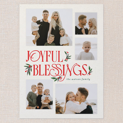 Uniquely Elegant Holiday Card, Beige, 6x8 Flat, Religious, 100% Recycled Cardstock , Square, Cream