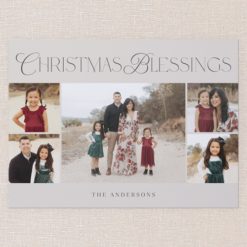 Serene Simplicity Holiday Card, Beige, 6x8 Flat, Religious, Pearl Shimmer Cardstock, Square, Wheat