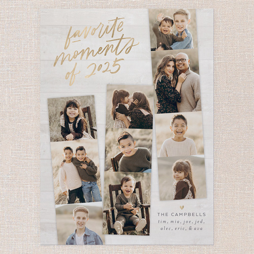 Best Moments Collage New Year's Card, White, 6x8 Flat, New Year, 100% Recycled Cardstock , Square, White