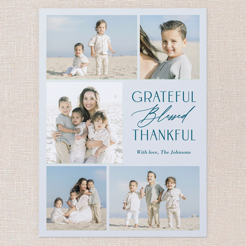 Blessed Reflections Religious Christmas Card, Blue, 6x8 Flat, Religious, Signature Smooth Cardstock, Square, Mist