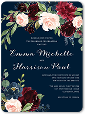 exquisite bouquet wedding invitation