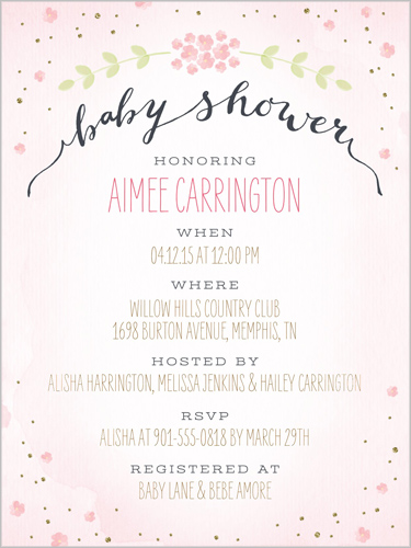 Baby Breeze 4x5 Custom Baby Shower Invitations Shutterfly