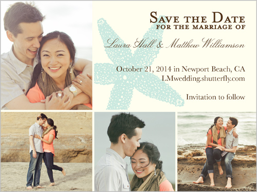 Starfish Love Save The Date Cards Shutterfly