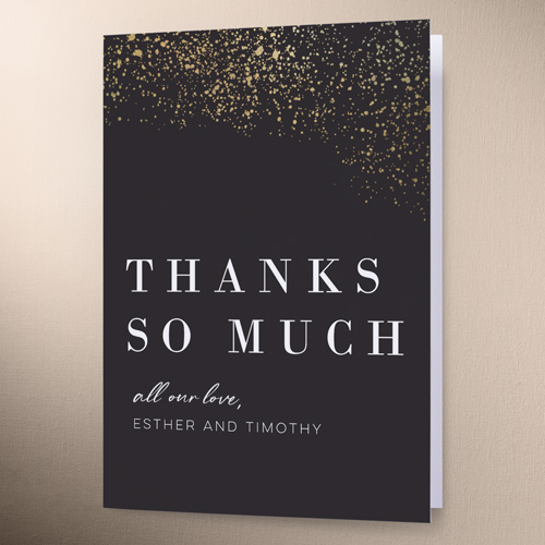 Sparks Fly Wedding Thank You Card, Grey, 3x5, Matte, Folded Smooth Cardstock, Charcoal