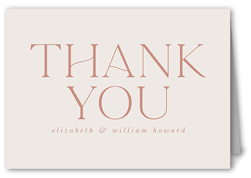 Brightly Joined Thank You Card, Beige, 3x5, Matte, Folded Smooth Cardstock, Cream