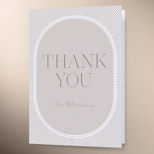 Grand Ampersand Wedding Thank You Card, Brown, 3x5, Matte, Folded Smooth Cardstock