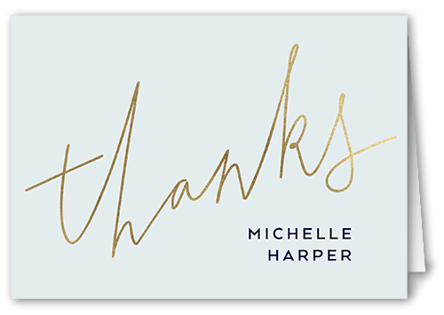 Hip Greeting Thank You Card, Grey, 3x5, Matte, Folded Smooth Cardstock, Air