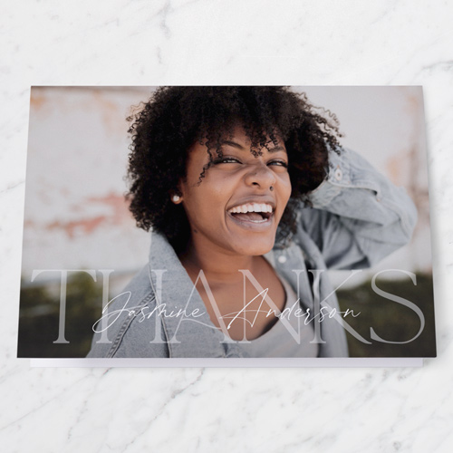 Antique Celebration Thank You Card, White, 3x5, Matte, Folded Smooth Cardstock, White