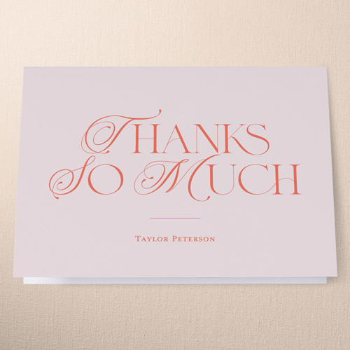 Delightful Dedication Thank You Card, Pink, 3x5, Matte, Folded Smooth Cardstock