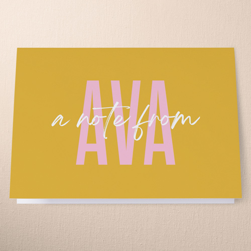 Destination Daydream Thank You Card, Orange, 3x5, Write Your Own Greeting, Matte, Folded Smooth Cardstock, Orange