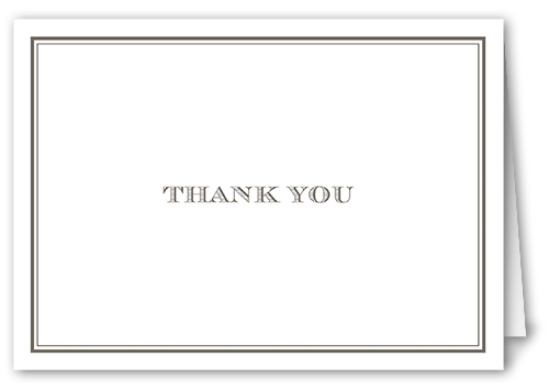 Simply Elegant Thank You Card, White, Matte, Folded Smooth Cardstock