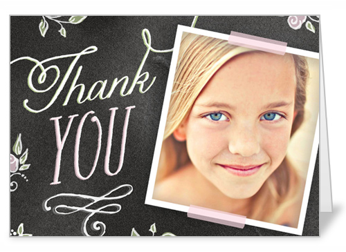 Chalkboard Flourishes Thank You Cards | Shutterfly