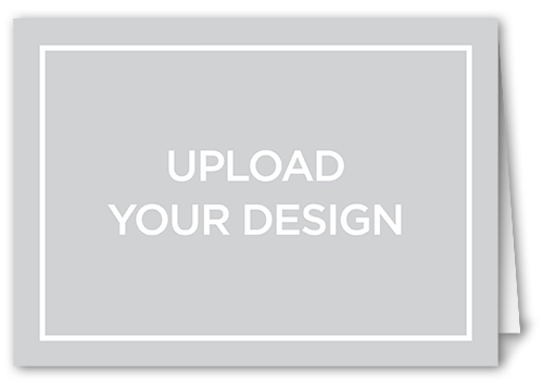 Upload Your Own Design Custom Greeting Card, White, White, Matte, Folded Smooth Cardstock