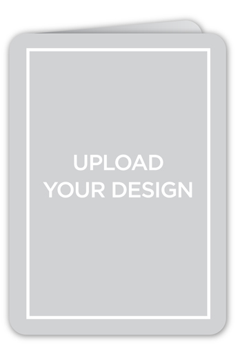 Upload Your Own Design Baby Shower Invitation, White, 5x7 Folded, Write Your Own Greeting, Matte, Folded Smooth Cardstock, Rounded