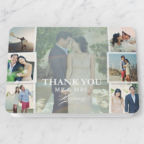Picture Perfect Couple Thank You Card, Green, Matte, Folded Smooth Cardstock, Rounded