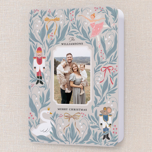 Nostalgic Nutcracker Holiday Card, Beige, 5x7 Folded, Write Your Own, Matte, Folded Smooth Cardstock, Rounded, Sandstone