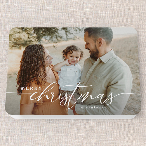 Timeless Tidings Holiday Card, White, 5x7 Folded, Christmas, Matte, Folded Smooth Cardstock, Rounded