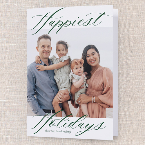 Merry Memory Holiday Card, White, 5x7 Folded, Holiday, Pearl Shimmer Cardstock, Square