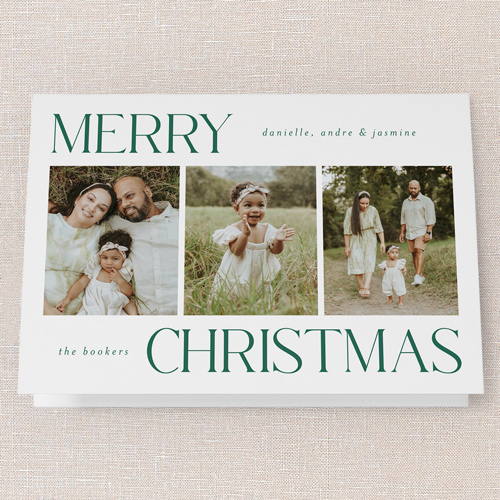 Simplistic Style Holiday Card, White, 5x7 Folded, Christmas, Matte, Folded Smooth Cardstock, Square, White